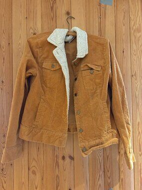 Orange Corduroy Fall Jacket